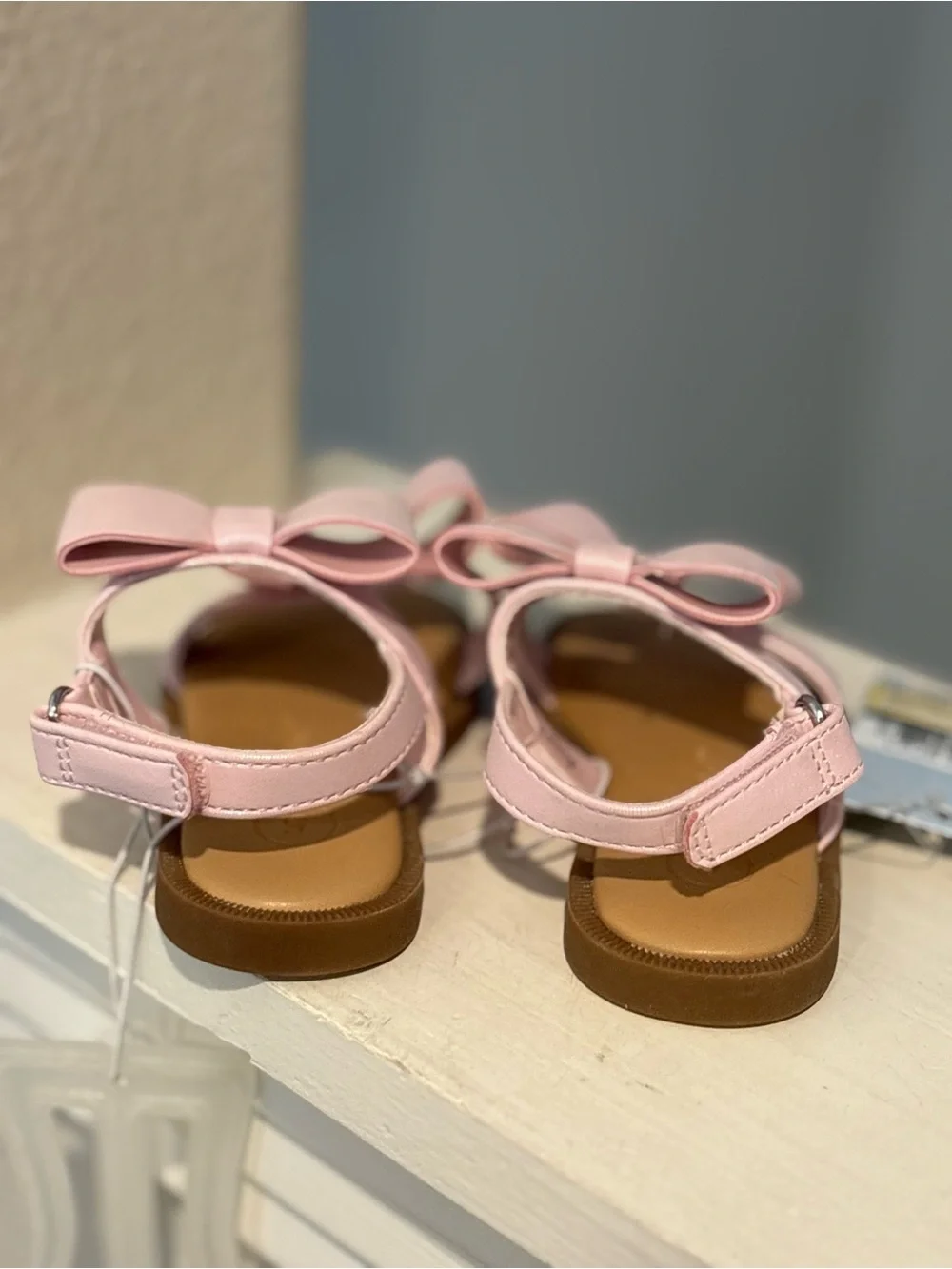 Toddler Girls' Ruby Bow Sandals Pink - Cat & Jack Toddler Child Size 5 NEW